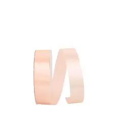 JAM Paper 3/8" x 100yd. Single Face Satin Allure Ribbon Petal Peach