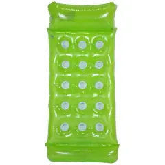64.75" Green 15-Pocket Inflatable Swimming Pool Lounge 
