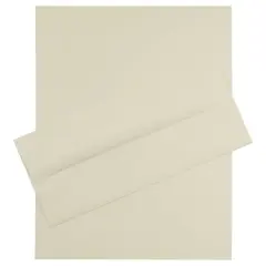 JAM Paper #10 Strathmore Business Stationery Set, 100ct. Ivory Laid