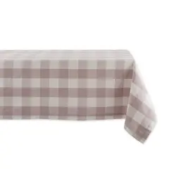 DII&reg; 104" Buffalo Check Tablecloth Dusty Lilac and White
