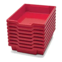 Gratnells Shallow F1 Tray, 8ct. Flame Red