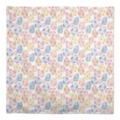 Colorful Floral Easter Eggs 58" x 58" Tablecloth