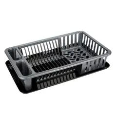 Kitchen Details Silver Large Dish Rack with Tray