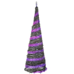 7.5ft. Unlit Purple & Black Pop-Up Artificial Halloween Tree