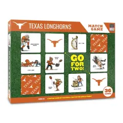 College Team Licensed Memory Match Game Texas Longhorns