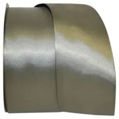 JAM Paper 2.5'' x 50yd. Double Face Satin Ribbon Old Willow