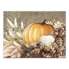 Neutral Harvest Pumpkin Canvas Wall Art
