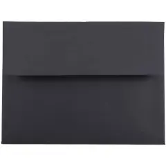 JAM Paper 4.75" x 6.5" Premium Invitation Envelopes, 50ct. Black