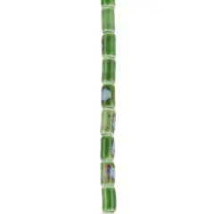 Green Ceramic Tube Beads, 9.8mm by Bead Landing&trade;