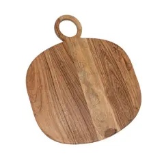 Hello Honey&reg; 15.75" Natural Oval Handled Acacia Wood Cheese & Cutting Board