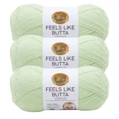 3 Pack Lion Brand&reg; Feels Like Butta&reg; Solid Yarn Mint