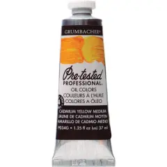 Grumbacher&reg; Pre-Tested Professional&reg; Oil Color Paint, 37mL Cadmium Yellow Medium