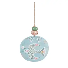 Hello Honey&reg; 5.5" Multicolor Dove Embossed Metal Ornament