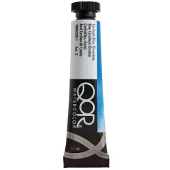 QoR&trade; Watercolor Tube, 11mL Cerulean Blue Chromium