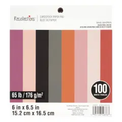 6" x 6.5" Boho 65lb. Cardstock Paper Pad by Recollections&trade;, 100 Sheets