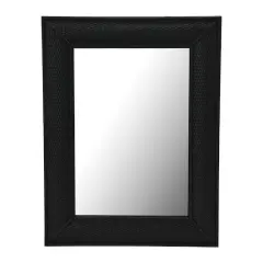 Hello Honey&reg; Black Firwood & Rattan Wall Mirror