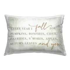 Stupell Industries Every Year Fall Phrase Outdoor Printed Pillow