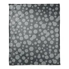 Bubbles All Over Coral Fleece Blanket Navy