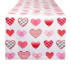DII&reg; 72" Sweet Hearts Print Table Runner