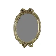 8.25" Gold Oval Mirror with Bows Wall D&eacute;cor by Ashland&reg;