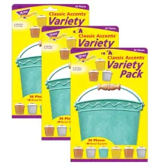 Trend I Heart Metal Buckets Classic Accents&reg; Variety Pack, 3 Packs of 36