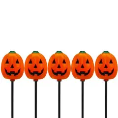 5ct. Jack-O-Lantern Shaped Halloween Pathway Markers