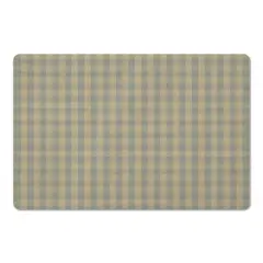 Plaid Floor Mat Tan