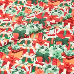 SINGER Christmas Gift Box Cotton Fabric