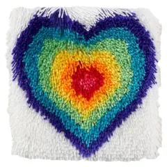 Wonderart&reg; Shaggy From the Heart Latch Hook Kit