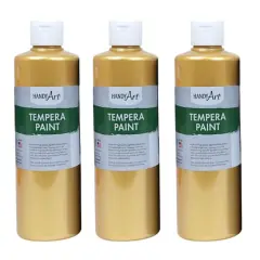 Handy Art&reg; Gold Metallic Tempera Paint, 3ct.