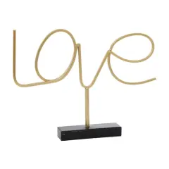18" Gold Contemporary Love Decorative Sign