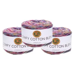 3 Pack Lion Brand&reg; Comfy Cotton Blend Yarn Flower Garden