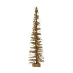 Hello Honey&reg; 16.5" Gold Rattan Tree with Glitter & Wood Base