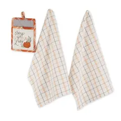 DII&reg; Crazy Pumpkin Lady Potholder & Dishtowel Set