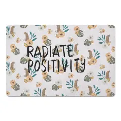 Radiate Positivity Tropical Jag Floor Mat White