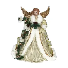 Santa's Workshop 15" Gold Trimmed Angel Tree Topper