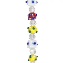 Multicolor & Clear Lamp Work Glass Mixed Beads by Bead Landing&reg;
