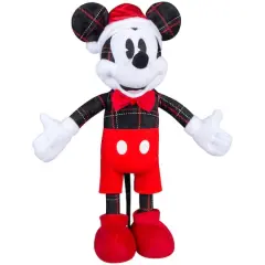 20" Christmas Mickey Mouse in Vintage Plaid Holiday Greeter