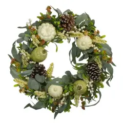 24" Gourds & Foliage Thanksgiving Wreath