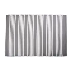DII&reg; Gray Multi Stripe Outdoor Rug, 4ft x 6ft.