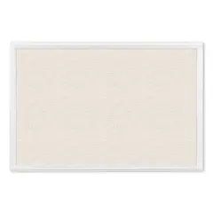 U Brands&trade; White 30'' x 20'' Framed Linen Bulletin Board