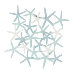 Light Blue Metal Overlapping Starfish Wall D&eacute;cor