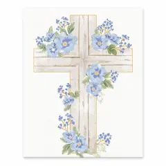 Reformed Rose Easter Cross 8" x 10" Tabletop Canvas