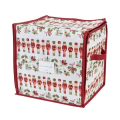 Laura Ashley Nutcracker Print Stackable Christmas Ornament Storage Box