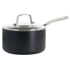Martha Stewart 3.5qt. Matte Black Aluminum Nonstick Saucepan