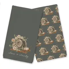 Moody Boho Floral Snail 16" x 25" Towel Set