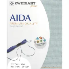 Zweigart&reg; Belfast Fein-Aida 18 Count Pre-Cut Fabric Smoky Blue
