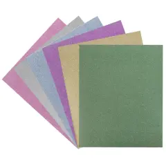 JAM Paper 2-Pocket Plastic Glitter Folders, 6ct.