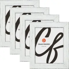 4 Pack Craig Frames Jasper Marshmallow White Picture Frame