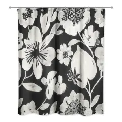 Cream Florals 71" x 74" Shower Curtain